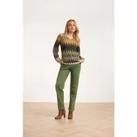 Smashed Lemon 24597 suède leger aangesloten broek |