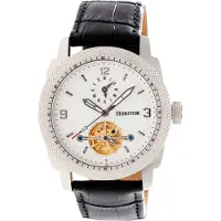 Heritor Automatic Heritor automatisch Helmsley semi-skelet lederen band horloge