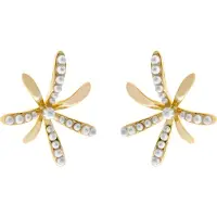 Luxenter witte parel oorbellen gerhodineerd - Rismu