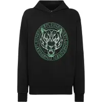 Plein sport Sweatshirt 'Tiger' groen / zwart / wit