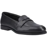 POD Islay Meisjes Zwarte Leren Mocassins