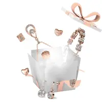 MYC Paris 13 juwelen en 11 verrassingskralen voor een doe-het-zelf-adventskalender - roségoud en kristal