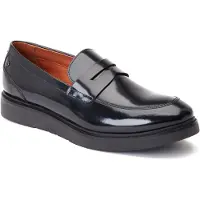 Base london Sid Leren Herenpantoffels Zwart