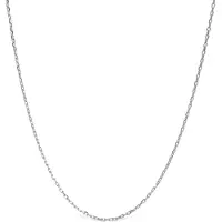 Luxenter ketting, 925 sterling zilveren ketting met gerhodineerde afwerking