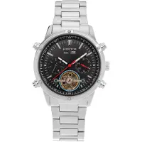 Heritor Automatic Heritor automatisch Wilhelm semi-skelet armbandhorloge met dag/datum
