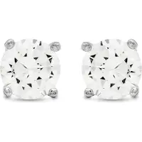 Luxenter oorbellen, basis 925 sterling zilver en glanzende zirkonia met gerhodineerde afwerking