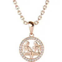 MYC Paris Tweelingen Zodiac Hangers - Roségoud en Kristal