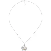 Orphelia 'Oceane' Dames 925 Sterling Zilveren Ketting met Hanger - Zilver/Roze ZH-7090/1