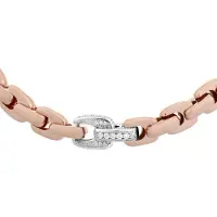 Orphelia Dames 925 Sterling Zilveren Halsketting - Roze ZK-7158
