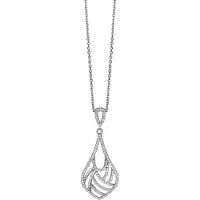 Orphelia Dames 925 Sterling Zilveren Ketting met Hanger - Zilver ZH-4843