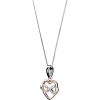 Orphelia 'Jasmina' Dames 925 Sterling Zilveren Ketting met Hanger - Zilver/Roze ZH-7483