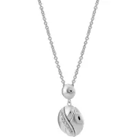 Orphelia Dames 925 Sterling Zilveren Hanger met Ketting - Wit ZH-4487