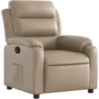vidaXL Fauteuil verstelbaar kunstleer cappuccinokleurig
