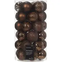 Décoris Kerstbal Marilene Espresso D 6 H 6 Cm 37 Stuks
