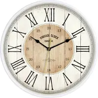 Eurotime 81748-07 Wandklok Kwarts 30.5 cm Wit