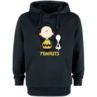 Peanuts Trui met capuchon - Charlie Brown & Snoopy - S tot 3XL - voor Mannen - zwart | Maat 3XL