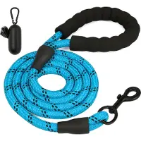 BOTC Hondenriem - Reflecterende - Met Poepzakjeshouder - 3 Meter - Blauw
