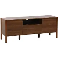 Sweeek TV meubel houteffect 2 deuren 1 lade 140cm Walnoot