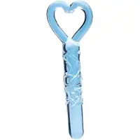 Clarity - glazen dildo met hartvormig handvat - transparant