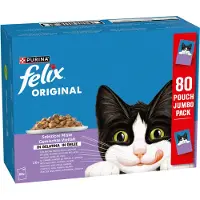 Felix Natvoer Kat Original Adult Mix Selection 85 G 80 Stuks