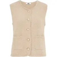 We fashion Gebreide bodywarmer beige