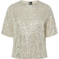 Pieces Blouse 'PCJack' beige / zilver