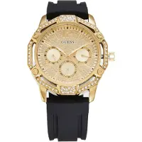GUESS Analoog horloge 'REGAL' goud / zwart