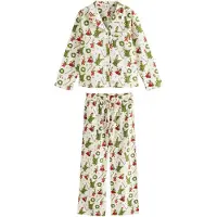 Next Pyjama 'Grinch' crème / bruin / groen / rood