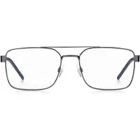 HUGO Optisch metalen montuur met contrasterend rubber logo
