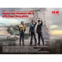 ICM Modelbouwpakket Militaire voertuigen - 32045 Gloster Sea Gladiator Mk.II - with Royal Navy pilots Plastic - 1:32 - Modelbouw