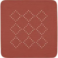Spirella Alaska Badkuip Inlegmat Antislip - Badmat voor Badkuip - PVC Badkuip Mat - Terracotta - 55 x 55 cm