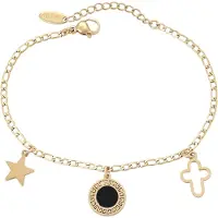 Faina Armband goud / zwart