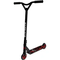 Street Surfing StreetSurfing Destroyer Red Lightning, kinderstep, klassiek model, geschikt voor jongens en meisjes, 2 wielen, zwart, rood, aluminium