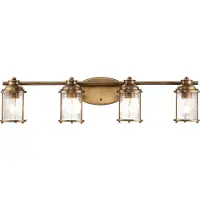 Quintiesse Wandlamp Ashland Bay, dimbaar, messing / goud, Badkamer, metaal, Wandlamp