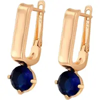 Faina Oorbellen navy / rose-goud