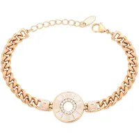 NAEMI Armband rose-goud / wit
