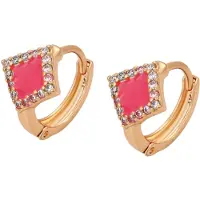 Gaya Oorbellen rose-goud / pink / transparant