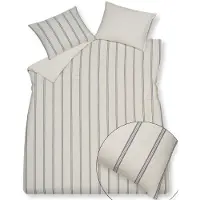 Vandyck Dekbedovertrek Pure 96 Offwhite Linnen / Satijn-240 x 200 / 220 cm | Lits-Jumeaux