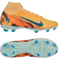 Nike Zoom Mercurial Superfly 10 Mbappé Pro Gras Voetbalschoenen (FG) Lichtoranje Turquoise