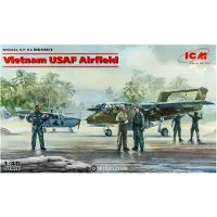 ICM Modelbouwpakket Militaire voertuigen - DS4803 Vietnam USAF Airfield - Cessna - OV-10 - Pilots - Ground Pers. Plastic - 1:48 - Modelbouw