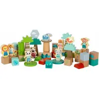 Small Foot houten blokken "Jungle Vrienden", 50-delig, kleurrijk