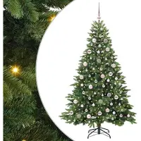 vidaXL Kunstkerstboom met 300 LED met standaard Groen 180 cm PE en PVC