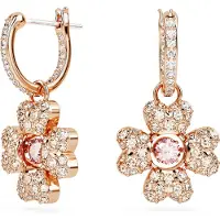Swarovski 'Idyllia' Dames Vergulde Metalen Oorbellen - Roze 5674212