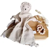Baby Bello Hydrofiele Knuffel Leeuw Beige – Zachte Babyknuffel van 100% Katoen | Knuffeldoekje & Troostdoek in Eén