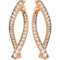 Faina Oorbellen rose-goud / transparant