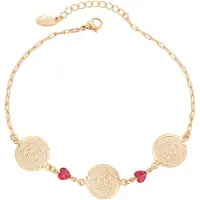 Faina Armband rose-goud / bloedrood