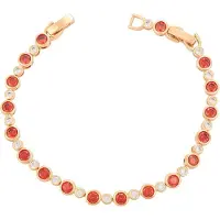 Faina Armband rose-goud / rood / transparant