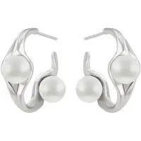Gaya Oorbellen zilver / wit