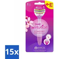 Wilkinson Sword Wilkinson - Wegwerpscheermesjes - Xtreme 3 My Intuition - Comfortabel - 6 mesjes - Bulkverpakking - 15 stuks