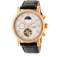 Heritor Automatic Heritor Automatische Winston Semi-Skelet Leerband Horloge